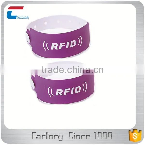 Supply Disposable One Off RFID Paper Wristband Bracelet With NFC Chip For Festival Activities photo-2
