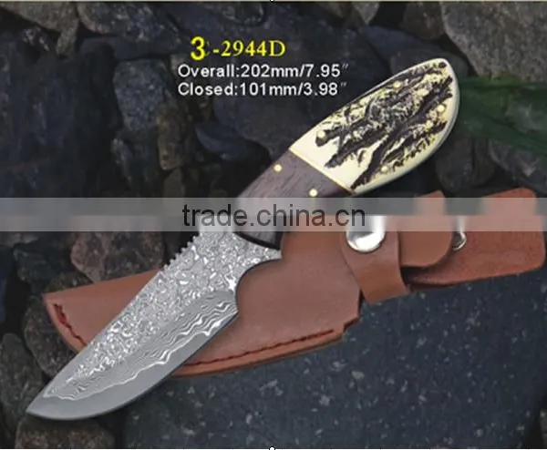 Hunting Damascus Knives, High Quality photo-4