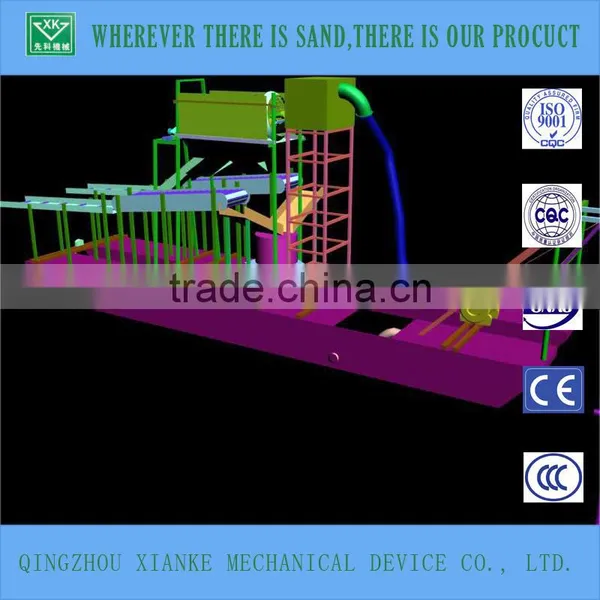 100cbm/h Small River Sand Gold Chain Bucket Mining Dredger Machine photo-2