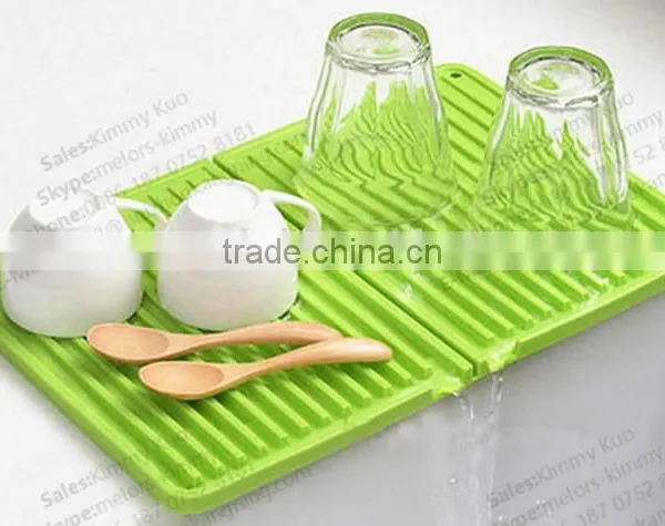 Logo Printed Kitchen Mat Food Grade Dish Drying Mat Good Quality Silicon Mat photo-5