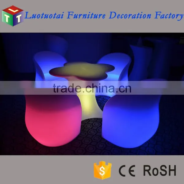 Cordless Waterproof IP65 Illuminated Flashing Multicolor Change Led Table Set photo-3