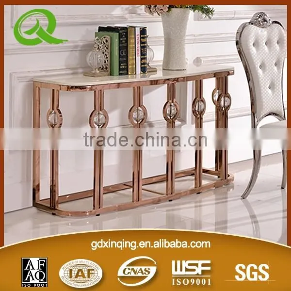 F346 Classic Cheap Glass Top Console Table photo-3