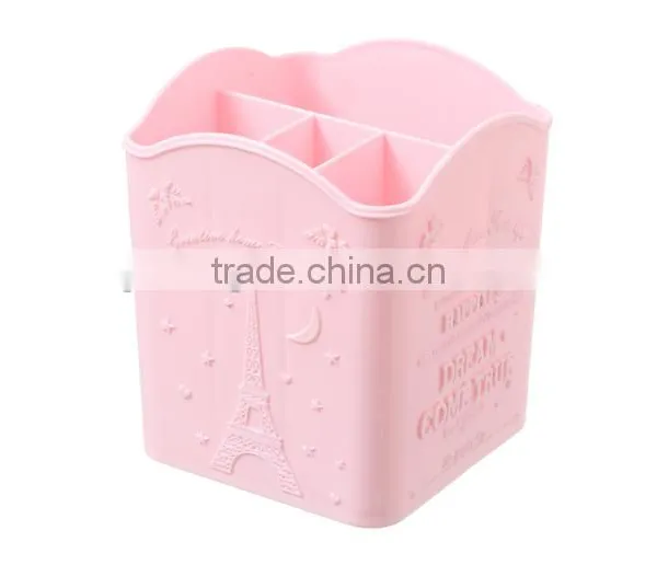 NEW Plastic Delicate 4 Compartment Colorful Barrel,pen Container for Study photo-4
