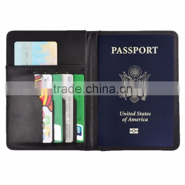 Travel Wallet & Passport Holder RFID Blocking Case Cover Securely Holds Business Cards Credit Cards Boarding Pass photo-2