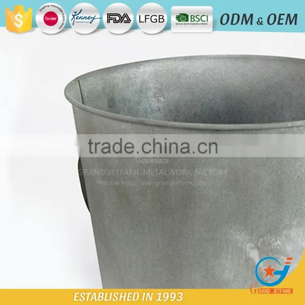 Galvanised Metal Planters Outside Pots for Plants Galvanized Plant Pot photo-3