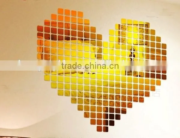 Collocation Photo Wall Stickers,DIY Golden Mosaic 3d Wallpaper for Wall Stickers photo-4
