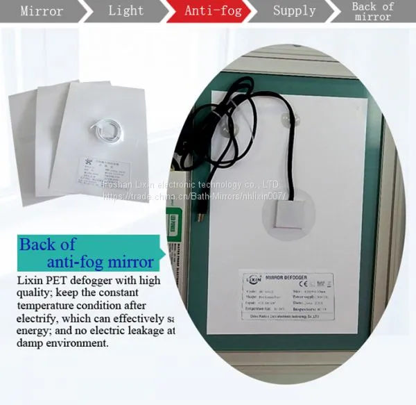 LED Light up Mirrors , Backit Mirrors With Heating Pad for Anti Fog photo-3