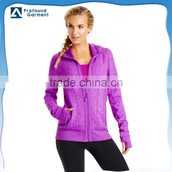 OEM fashion custom import young sportwear womens jogging wear hoody jacket