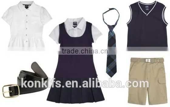 2017 Custom Logo Wholesale Cheap Primary School Uniform Skirt Suits photo-5