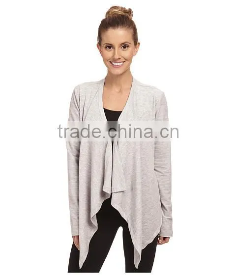 2016 Spring Open French Terry Fabric Thin Coats and Jackets for Women photo-3