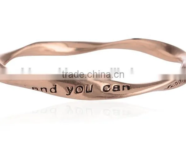Diy Small Charm Bangle Custom Name Logo Bangle Women Twist Daily Wear Bangles photo-5