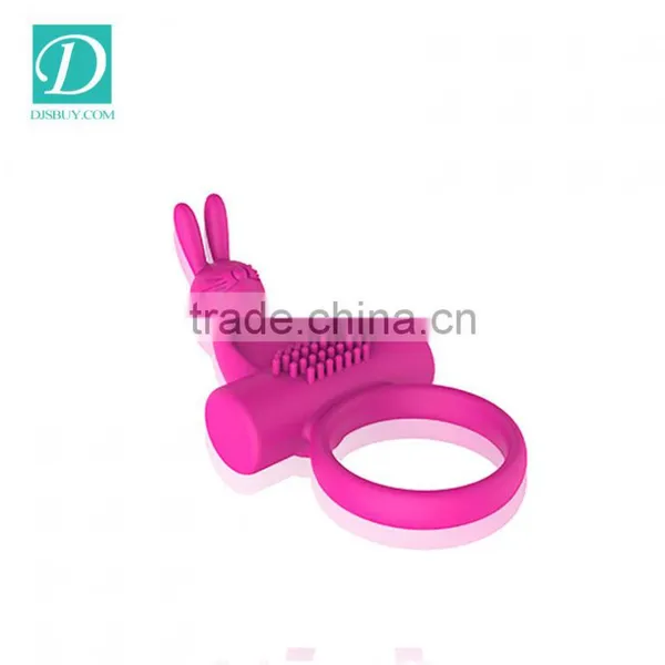 Rocking Silicone Rabbit Clitoris Stimulator Funny Cockring for Couple Sex photo-2
