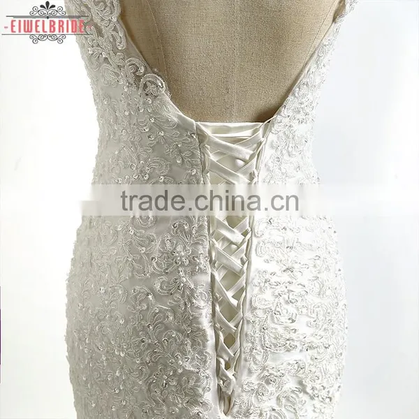 Cheap Sexy Mermaid Slimming Lace Mermaid Wedding Dresses photo-5