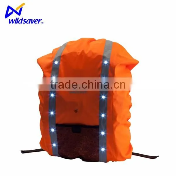 Camping Waterproof Dry Bag Safety LED Flashing Backpack Cover photo-3