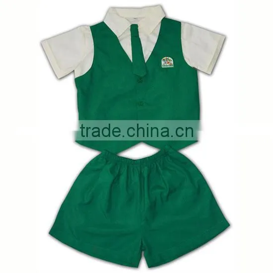 Fashion Summer Primary Uniform Cheap Short Sleeve Kids Summer School Uniform photo-3
