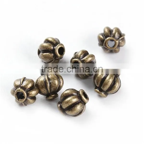 Zinc Based Alloy 3D Spacer Beads Lantern Antique Bronze photo-3