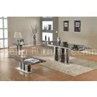 Modern Simple Meeting Room Dragon Marble Dining Table H&C Furniture