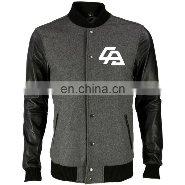 Mens Custom Winter Padded Outdoor Bomber Varsity Jacket photo-4