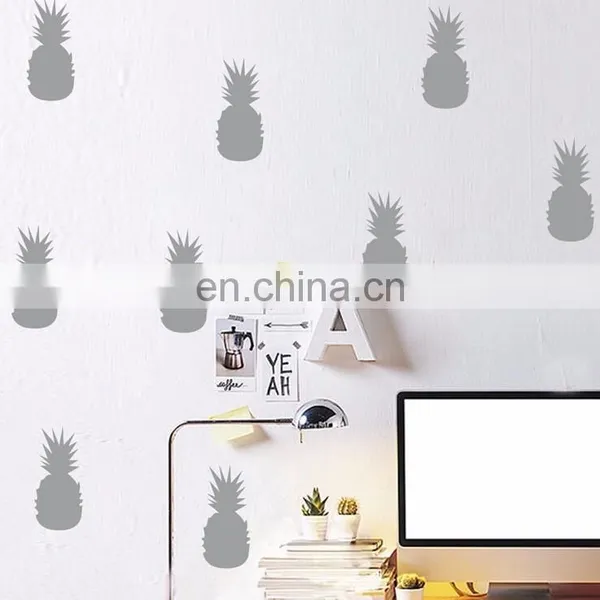 Ins Style Colorful Pineapple Fruit Vinyl Wall Sticker Children Room Home Decoration Mural Roon Decal photo-4