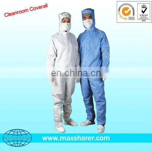 Cleannroom Use Anti-static 5mm Grid Polyester Esd Coverall for Multi Field Purpose photo-3