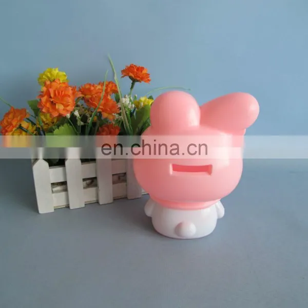 Lovely Pink Rabbit Plastic Coin Bank photo-3