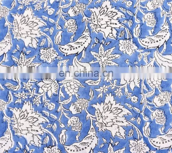 Dressmaking Sewing Fabric By Meter Indian 2017 Hand Block Cotton Fabric Crafting photo-3