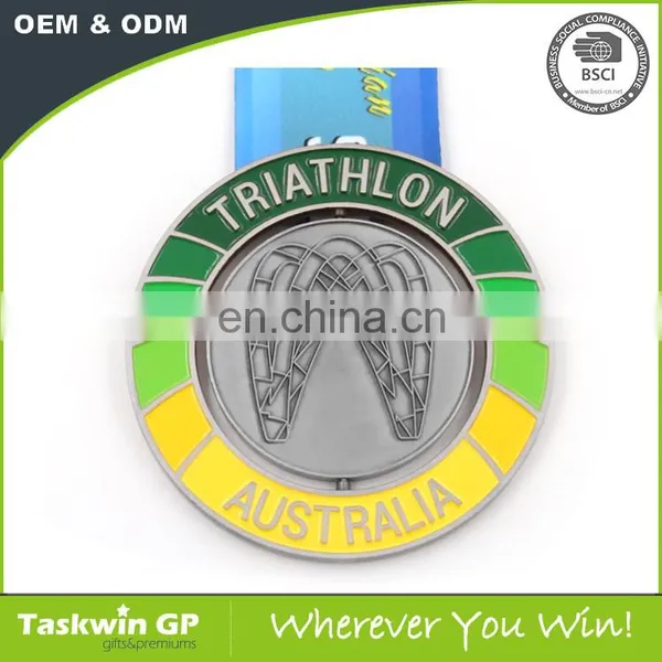 Custom Shape Medals With Soft Enamel Proess , Sublimation Printing Ribbon photo-2