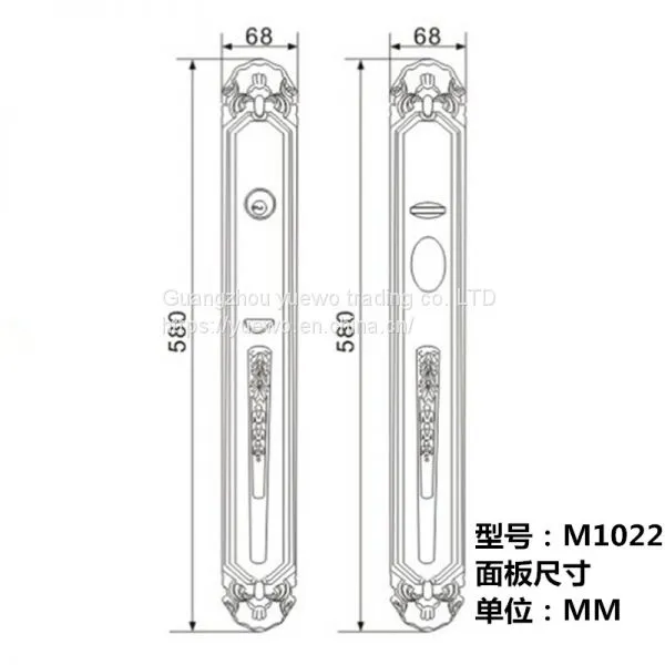 Villa Door Lock Double Pull European-style Lock Anti-theft Lock Office Lock Copper Door Mechanical Lock Wooden Door or m photo-5