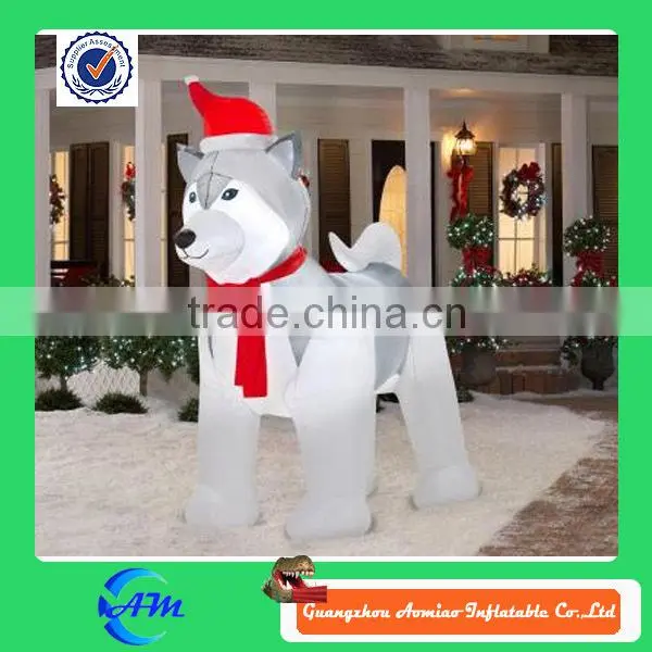 Inflatable Husky Dog Christmas Inflatable Airblown Inflatable Cartoon for Sale photo-2