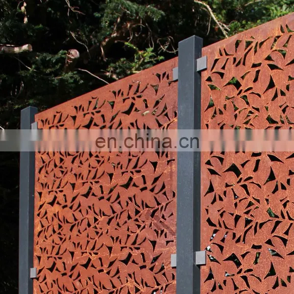 Custom Decorative Corten Steel Metal Screen Used for Garden Landscape photo-3