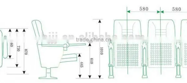 Popular Fabric Theater Auditorium Hall Chair HJ68A-L photo-5