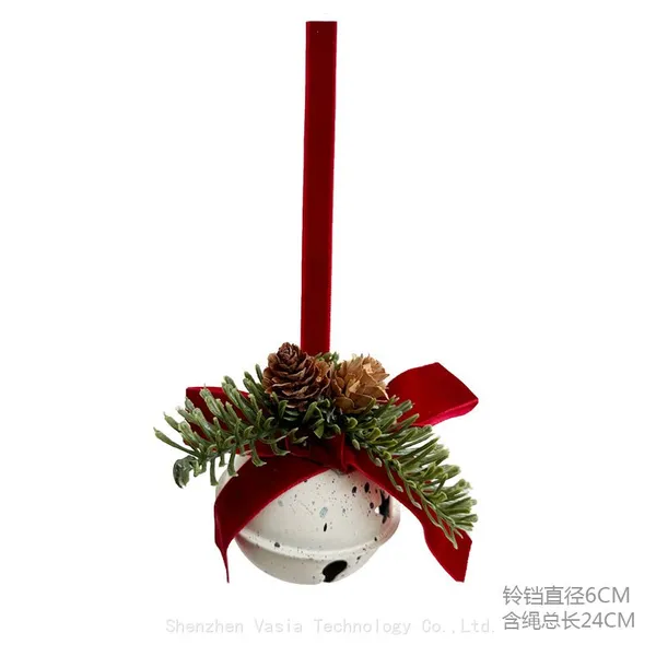 Luxury Christmas Ornaments: Bells, Pinecones & Embroidered Bows for Commercial Scenes photo-3