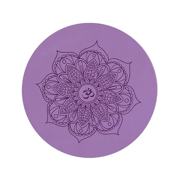 Customized Elevated Round Eco-Friendly Suede Fabric Rubber Yoga Mat