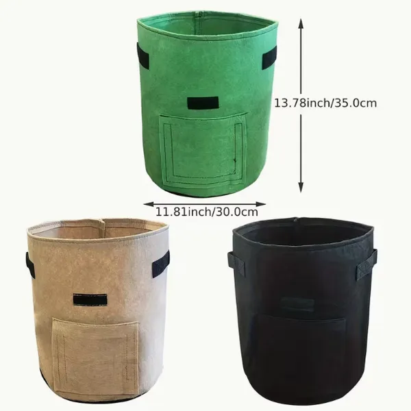 Durable PE Potato Planting Bags Eco-friendly Vegetable Grow Bag With Flap and Handles Greenhouse Garden Pot photo-2
