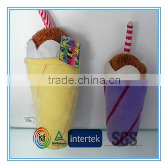 2014 Squeeker Plush Pet Toy Ice-cream