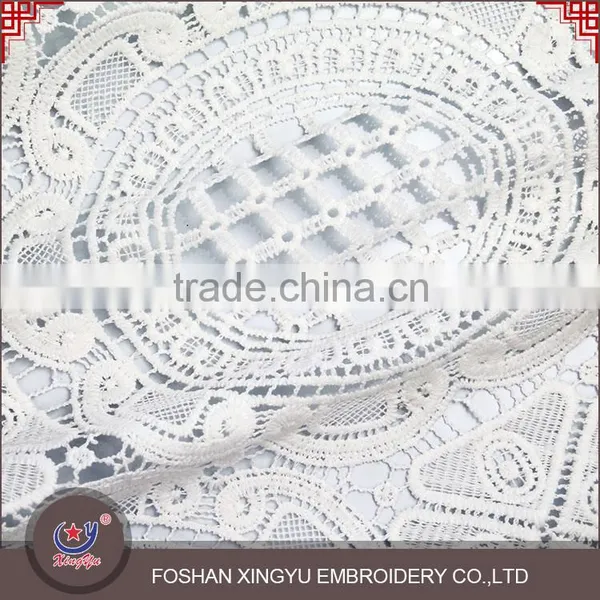Unique and Fashional Style Micro Fiber Polyester Cheap Bridal Water Soluble Lace Fabric photo-4