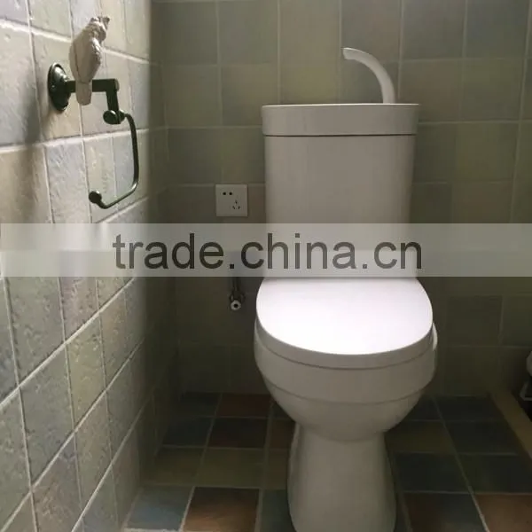 Two-piece New Toilet Tap Basin WC Pan S/P Trap Eco-friendly Water Saving Smart Toilet for Small Space WC-8004H Quality Choice photo-2
