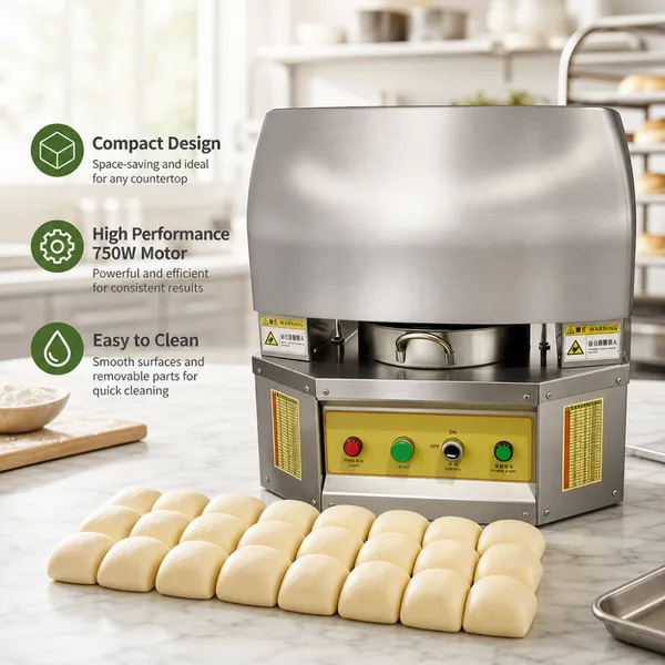Konsistente Teigportionierer QD-36K für 36 Stücke, Tischmodell-Teigschneider für 30 - 150g, geeignet für Bäckereien und Restaurants photo-3