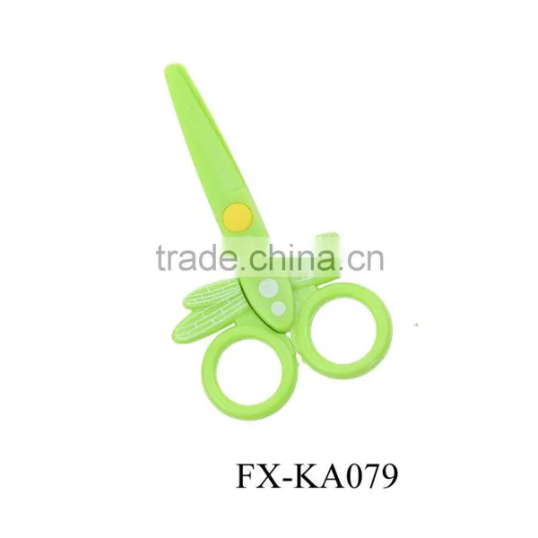 KA079 Butterfly Plastic Scissors for Kids Gambar Alat Perkakas