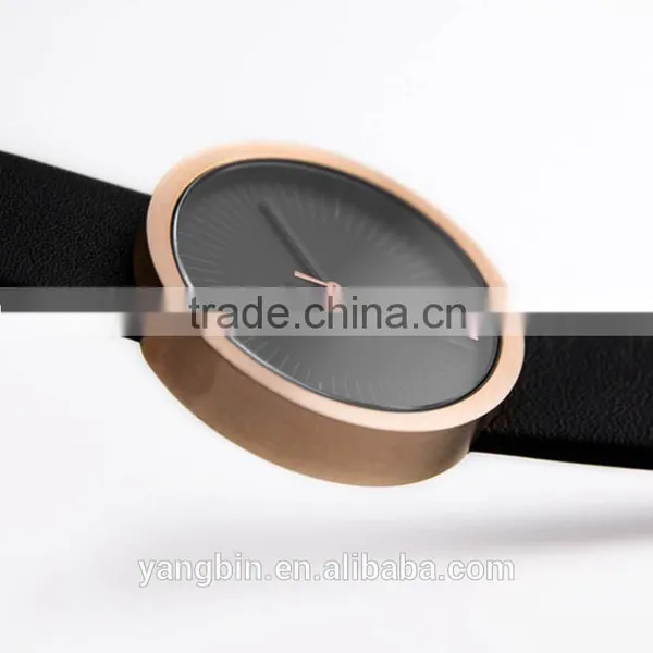 2016 Popular Cheap Price Pure Gold Genuine Leather Quartz Watch photo-6