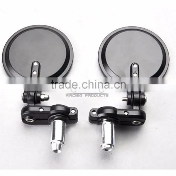 BJ-RM-024B Universal Black CNC Aluminum Foldable Bar End Motorbike Side Mirrors Motorcycle Mirror photo-2
