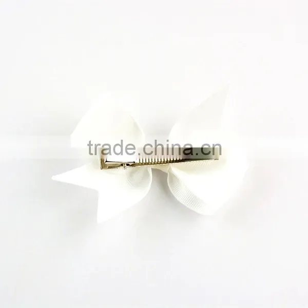 Grosgrain Ribbon Silk Bow With Hair Clips in 27colors - Cheap Children Girl Hair Accessories Handmade Bowknots photo-2
