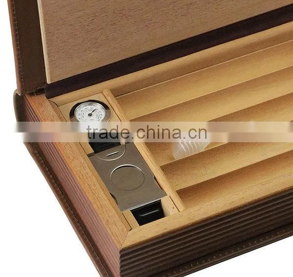 New Book Type pu Leather Humidor Wholesale photo-2