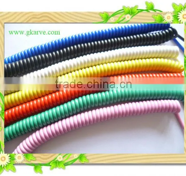 1.8m Colorful DC 3.5 M-M Spiral Audio Cable With Metal Connector photo-2