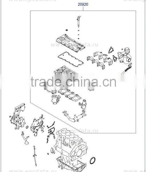 Gasket Kit-engine Overhaul Set 1.5 TCI D4FA for Engine Diesel From Mobis Manufacture photo-2