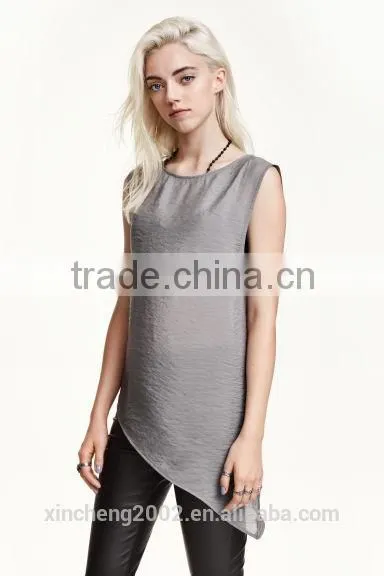 Asymmetric Sleeveless Blouse
