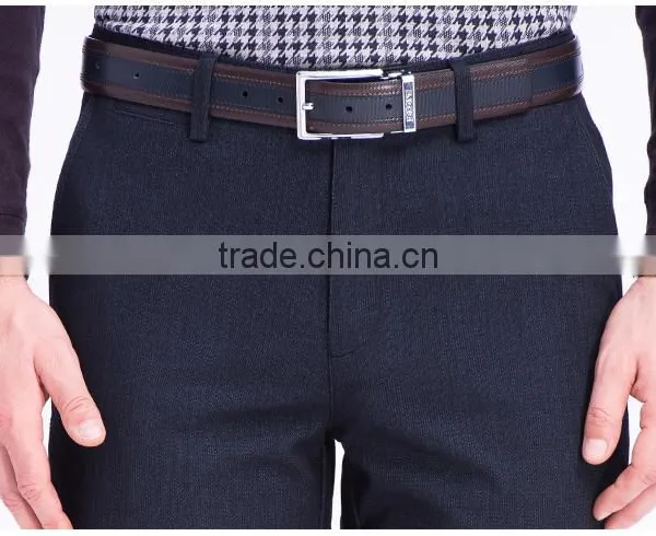 Navy Color Cotton Polyester Spandex Casual Pants Stretch Twill Mens Pants With Jet Pockets photo-5