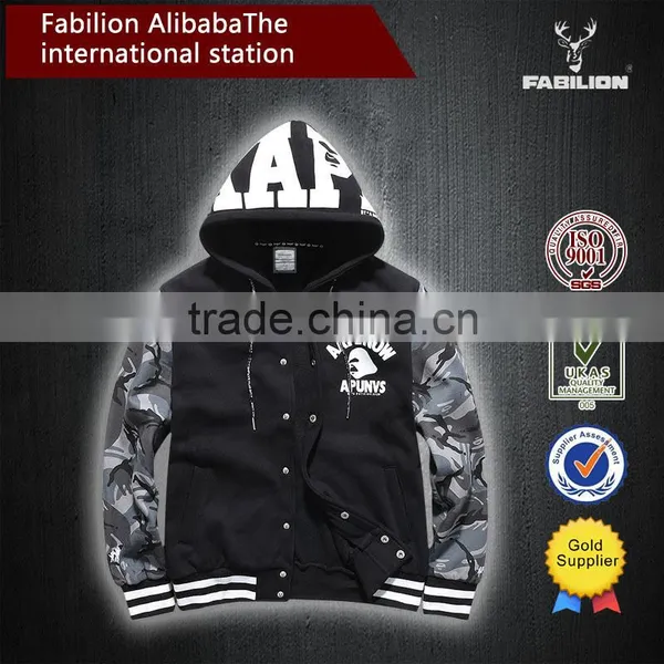 2015 Hot Whosale High Quality Cardigan Embroidery With Hood Camouflage for Insert Hoodie photo-2