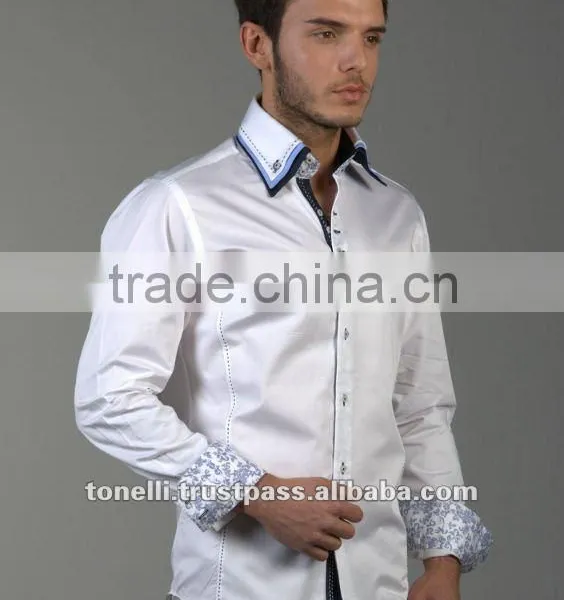 High Quality Satin Triple Collar Business Shirts