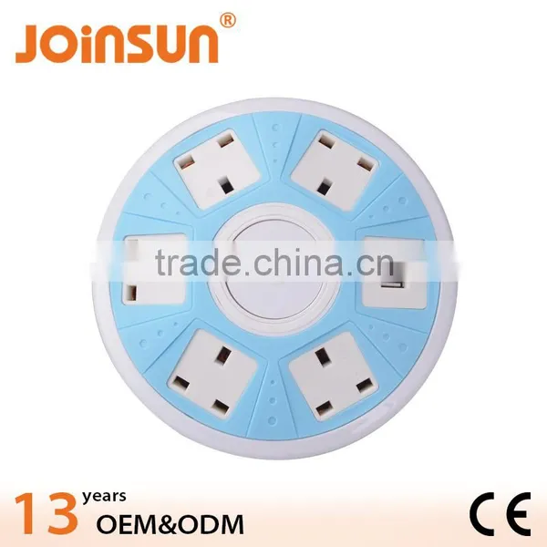 CE Approved 5 Ways Individual Switch USB Extension Socket photo-2